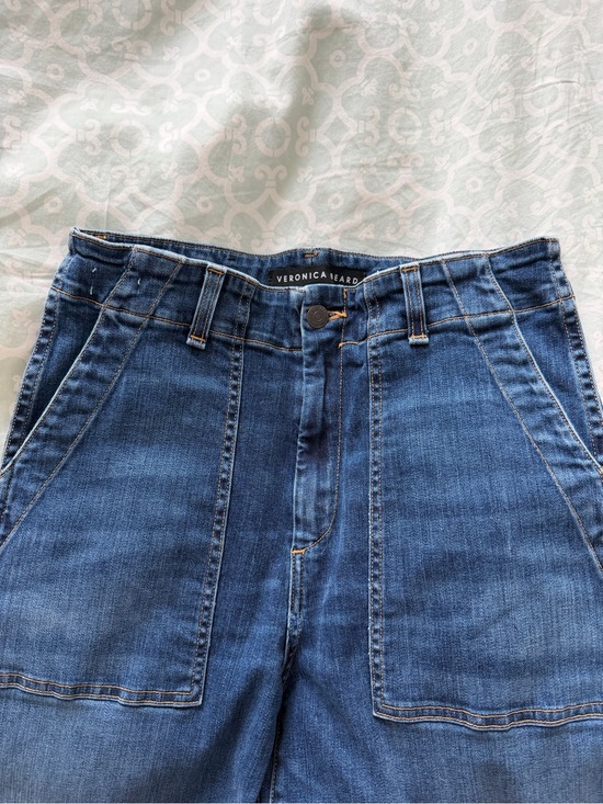 Veronica Beard Denim - Veronica Beard Dark Indigo Front-Pocket High-Rise Jeans